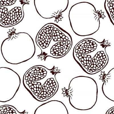 Online coloring book: Coloring wallpaper with pomegranates